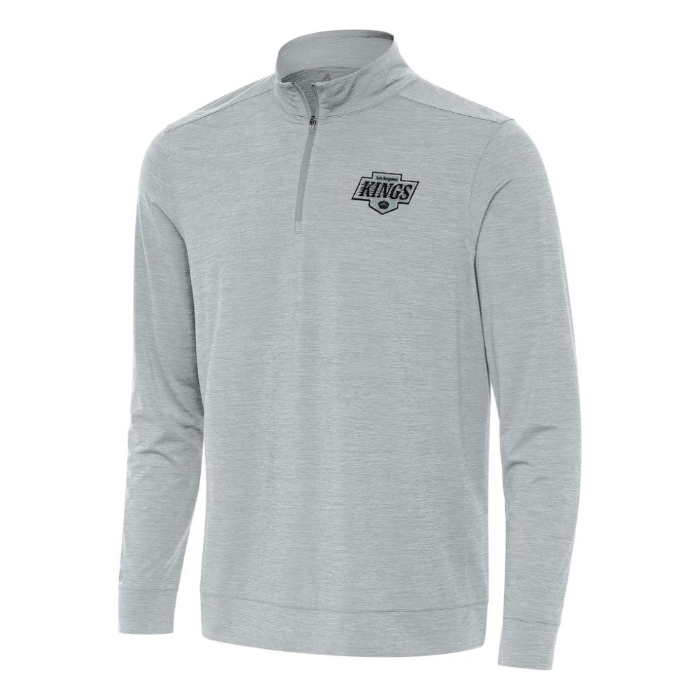 NHL Los Angeles Kings Antigua Bright Quarter-Zip Top - Heather Gray