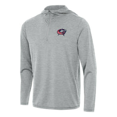 NHL Columbus Blue Jackets Antigua Tidy Quarter-Zip Hoodie - Heather Gray