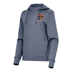 NHL Florida Panthers Antigua Women's Justice Pullover Hoodie - Heather Navy