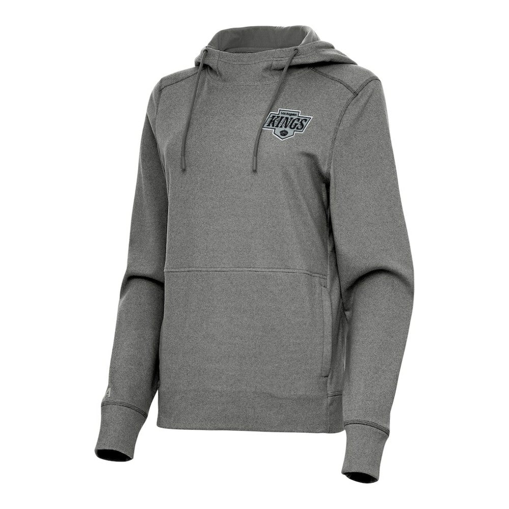 NHL Los Angeles Kings Antigua Women's Justice Pullover Hoodie - Heather Black