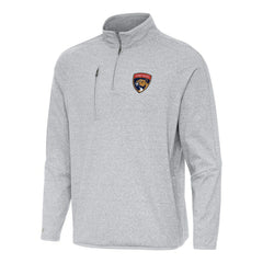 NHL Florida Panthers Antigua Certain Quarter-Zip Tri-Blend Sweatshirt - Heather Gray