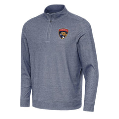 NHL Florida Panthers Antigua Subtle Quarter-Zip Sweatshirt - Heather Navy