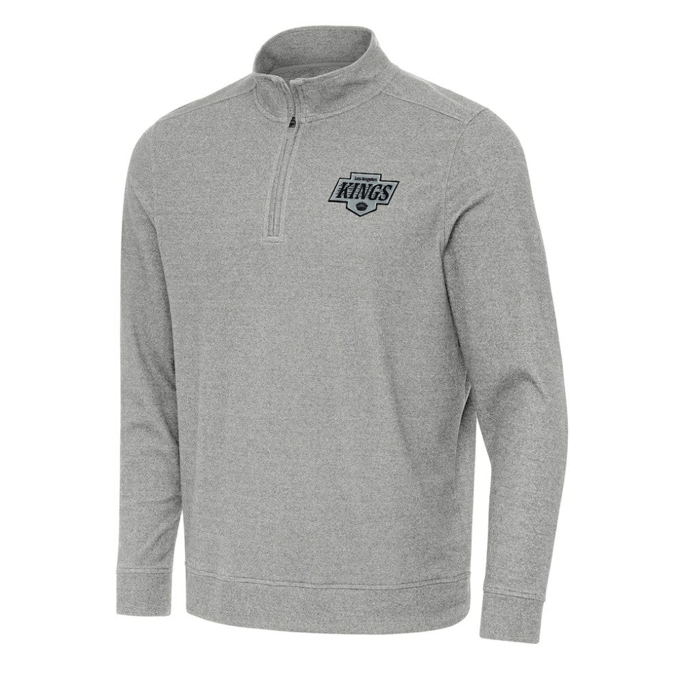 NHL Los Angeles Kings Antigua Subtle Quarter-Zip Sweatshirt - Heather Gray