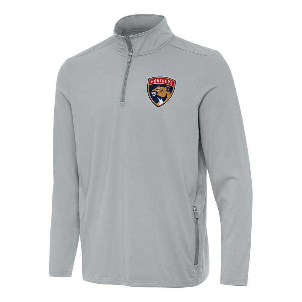NHL Florida Panthers Antigua Perilous Quarter-Zip Sweatshirt - Gray