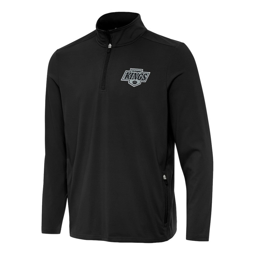 NHL Los Angeles Kings Antigua Perilous Quarter-Zip Sweatshirt - Black
