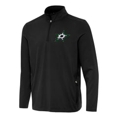 NHL Dallas Stars Antigua Perilous Quarter-Zip Sweatshirt - Black