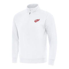 NHL Detroit Red Wings Antigua Victory Quarter-Zip Mock Sweatshirt - White