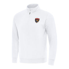 NHL Florida Panthers Antigua Victory Quarter-Zip Mock Sweatshirt - White
