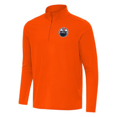 NHL Edmonton Oilers Antigua Intent Quarter-Zip Top - Orange