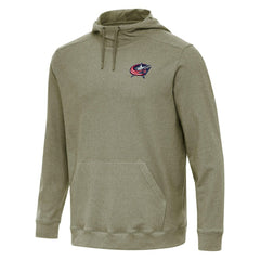 NHL Columbus Blue Jackets Antigua Cloud Pullover Hoodie - Olive