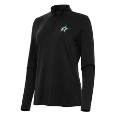 NHL Dallas Stars Antigua Women's Reprocess Quarter-Zip Top - Black