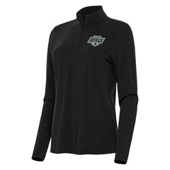 NHL Los Angeles Kings Antigua Women's Bright Quarter-Zip Top - Heather Black
