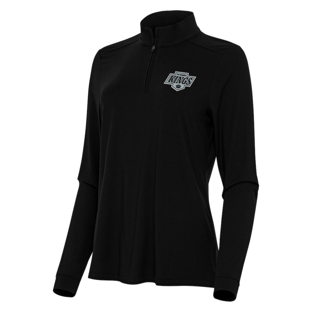 NHL Los Angeles Kings Antigua Women's Intent Quarter-Zip Top - Black