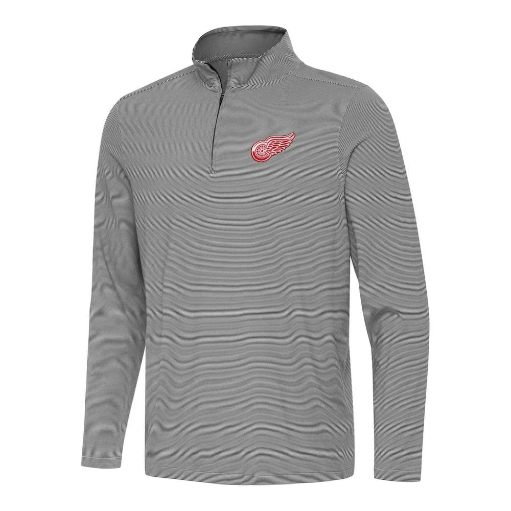 NHL Detroit Red Wings Antigua Twine Quarter-Zip Top - Black