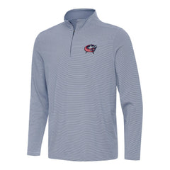 NHL Columbus Blue Jackets Antigua Twine Quarter-Zip Top - Navy