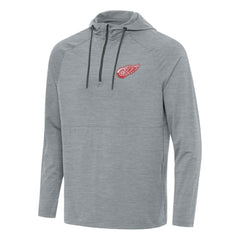 NHL Detroit Red Wings Antigua Spikes Quarter-Zip Hoodie - Heather Gray