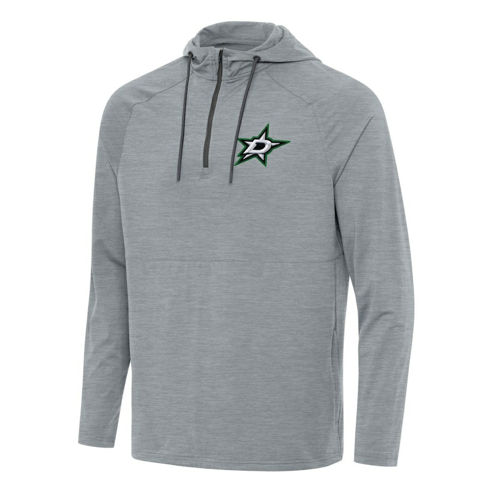 NHL Dallas Stars Antigua Spikes Quarter-Zip Hoodie - Heather Gray
