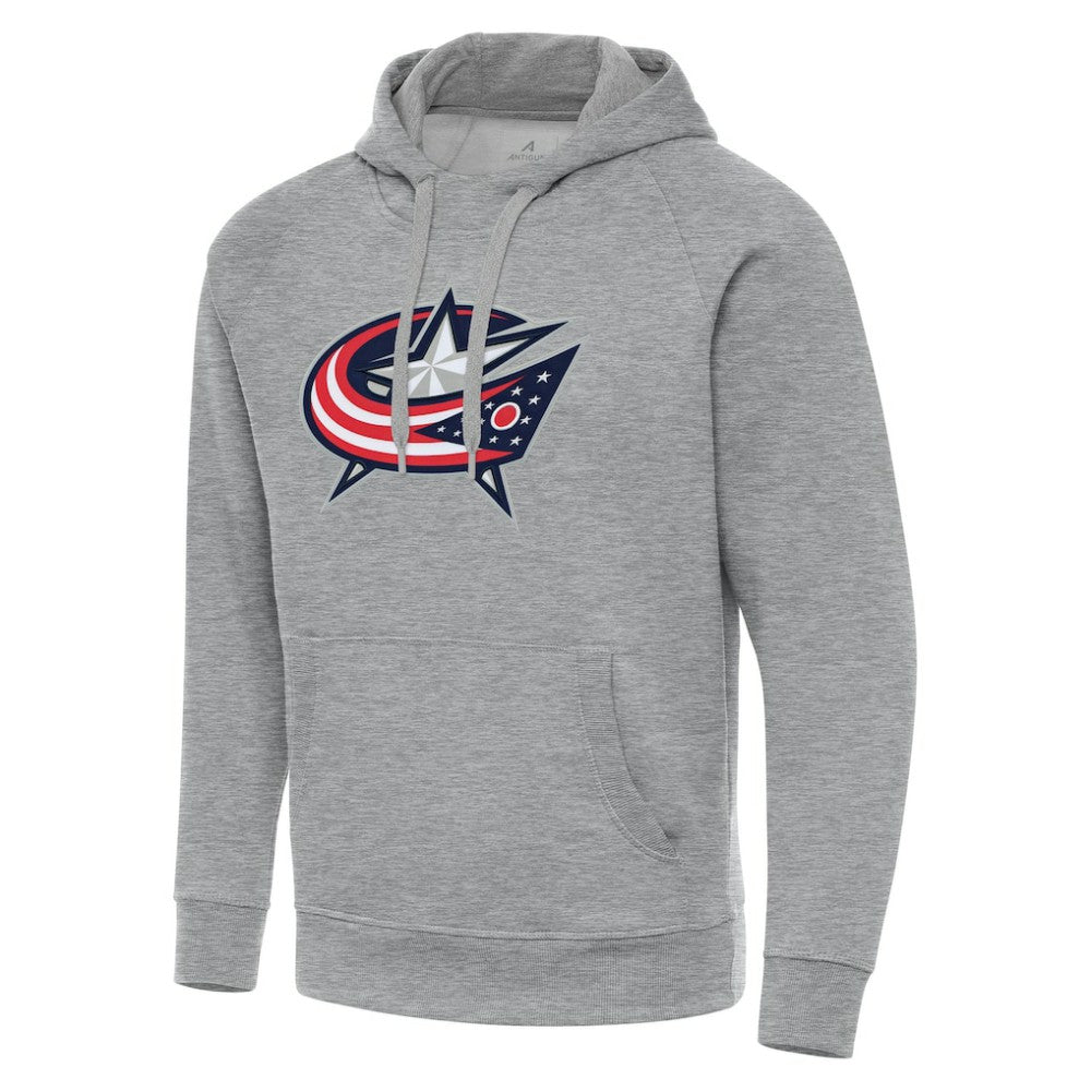 NHL Columbus Blue Jackets Antigua Big & Tall Victory Pullover Hoodie - Heather Gray