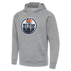 NHL Edmonton Oilers Antigua Big & Tall Victory Pullover Hoodie - Heather Gray