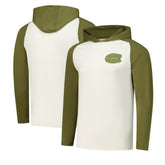 NHL Montreal Canadiens Antigua Intrepid Sand Raglan Long Sleeve Hoodie T-Shirt - Cream/Olive