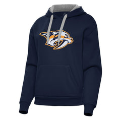 NHL Nashville Predators Antigua Women's Victory Pullover Hoodie - Navy