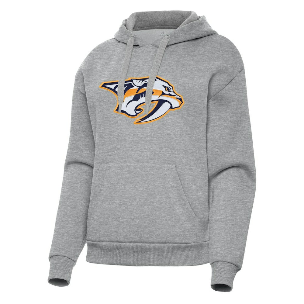 NHL Nashville Predators Antigua Women's Victory Pullover Hoodie - Heather Gray