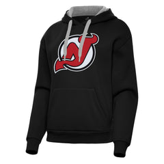 NHL New Jersey Devils Antigua Women's Victory Pullover Hoodie - Black