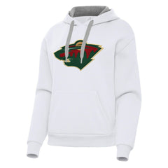 NHL Minnesota Wild Antigua Women's Victory Pullover Hoodie - White