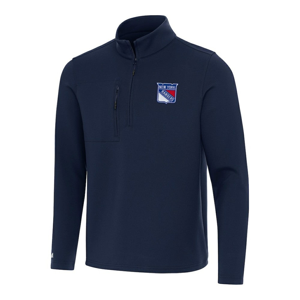 NHL New York Rangers Antigua Insider Quarter-Zip Top - Navy