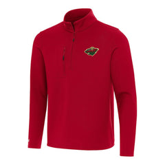 NHL Minnesota Wild Antigua Insider Quarter-Zip Top - Red