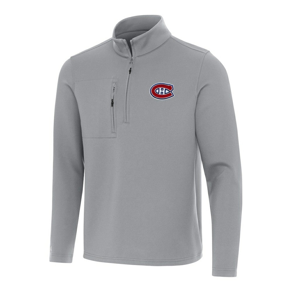 NHL Montreal Canadiens Antigua Insider Quarter-Zip Top - Gray