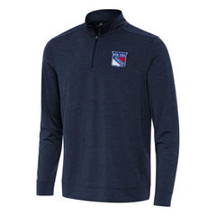 NHL New York Rangers Antigua Bright Quarter-Zip Top - Heather Navy