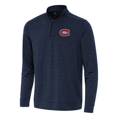 NHL Montreal Canadiens Antigua Bright Quarter-Zip Top - Heather Navy