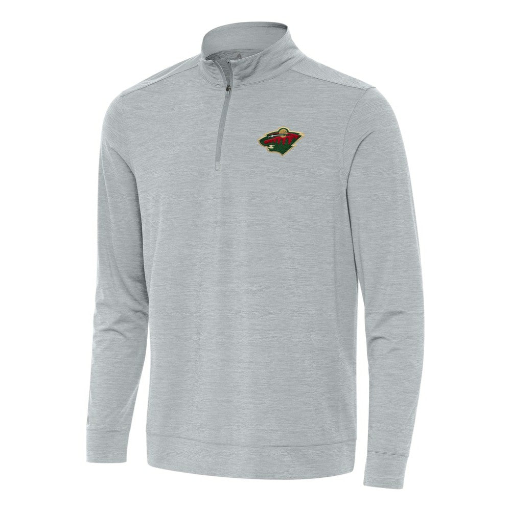 NHL Minnesota Wild Antigua Bright Quarter-Zip Top - Heather Gray