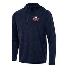 NHL New York Islanders Antigua Tidy Quarter-Zip Hoodie - Heather Navy