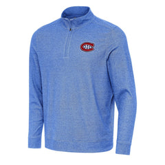NHL Montreal Canadiens Antigua Subtle Quarter-Zip Sweatshirt - Heather Royal