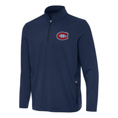 NHL Montreal Canadiens Antigua Perilous Quarter-Zip Sweatshirt - Navy