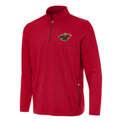 NHL Minnesota Wild Antigua Perilous Quarter-Zip Sweatshirt - Red