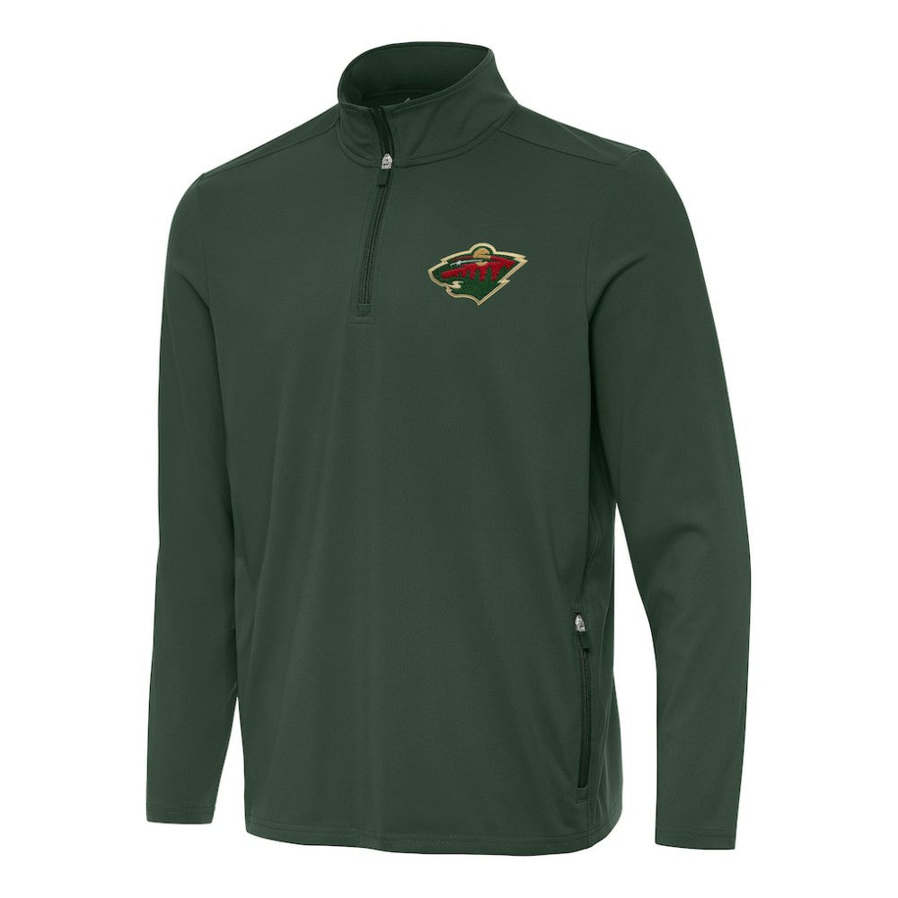 NHL Minnesota Wild Antigua Perilous Quarter-Zip Sweatshirt - Hunter Green