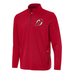 NHL New Jersey Devils Antigua Perilous Quarter-Zip Sweatshirt - Red