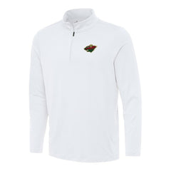 NHL Minnesota Wild Antigua Reprocess Quarter-Zip Top - White