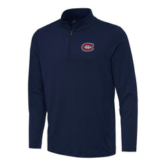 NHL Montreal Canadiens Antigua Reprocess Quarter-Zip Top - Navy