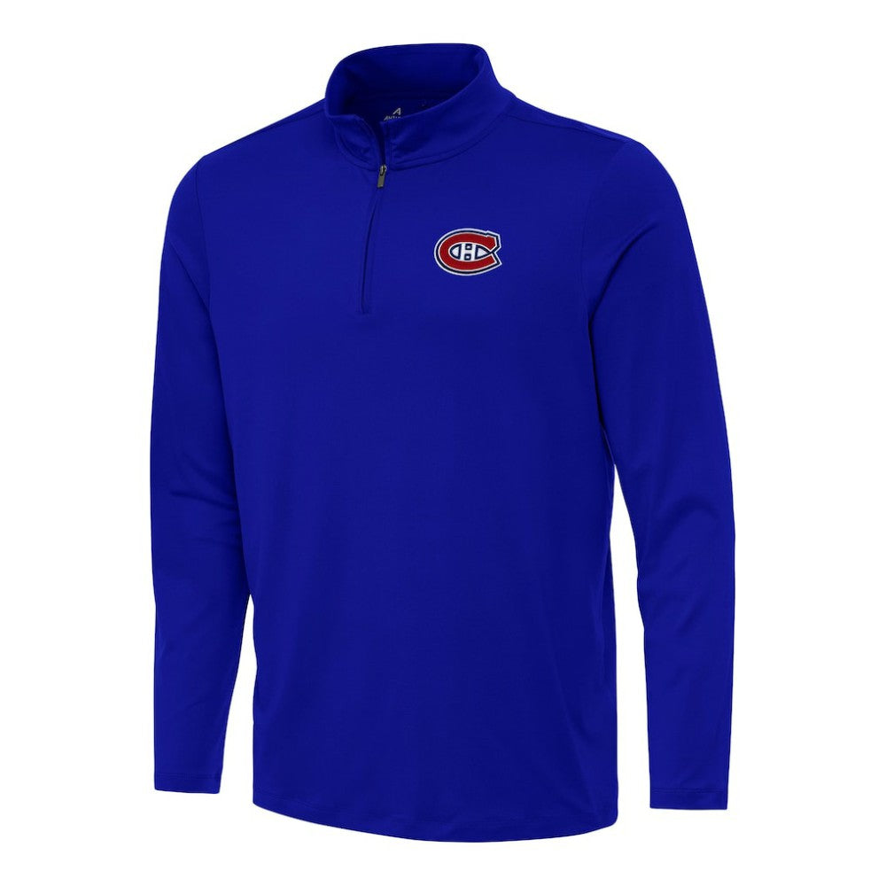 NHL Montreal Canadiens Antigua Reprocess Quarter-Zip Top - Royal