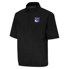 NHL New York Rangers Antigua Brisk Quarter-Zip Windbreaker - Black
