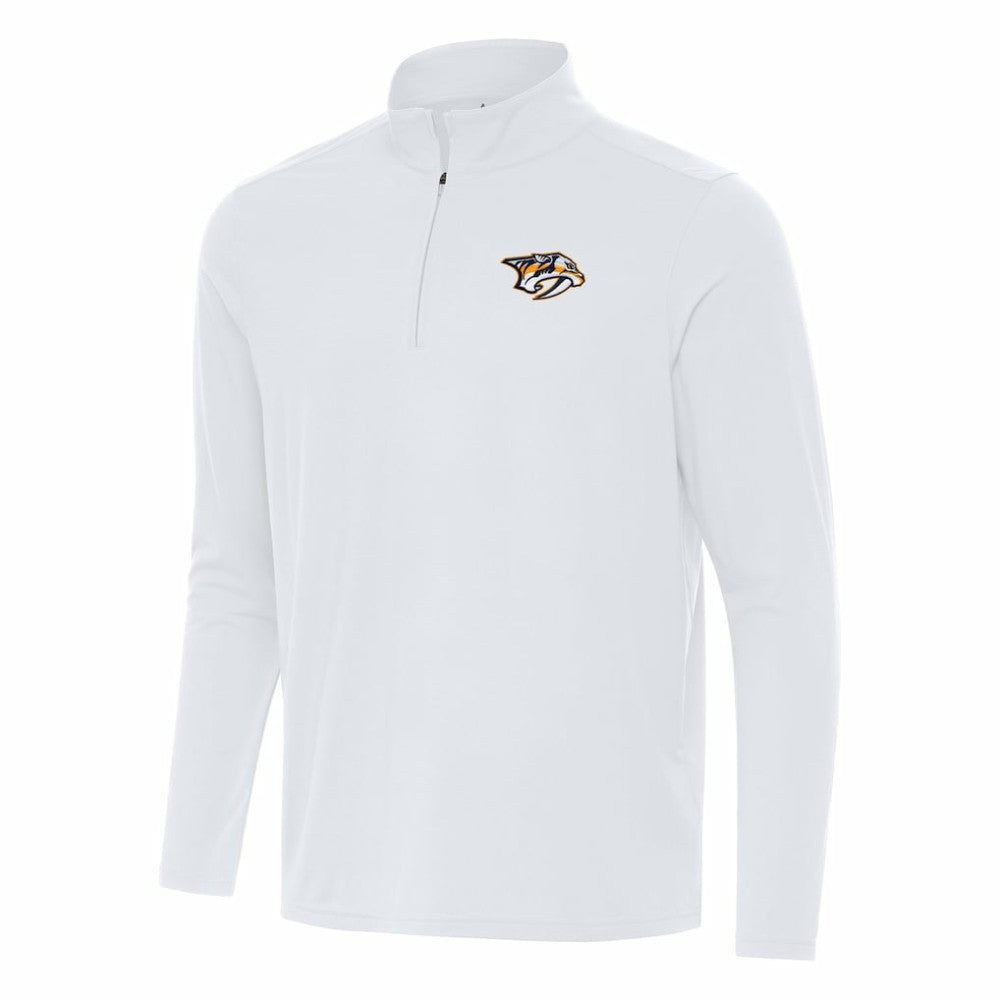 NHL Nashville Predators Antigua Intent Quarter-Zip Top - White