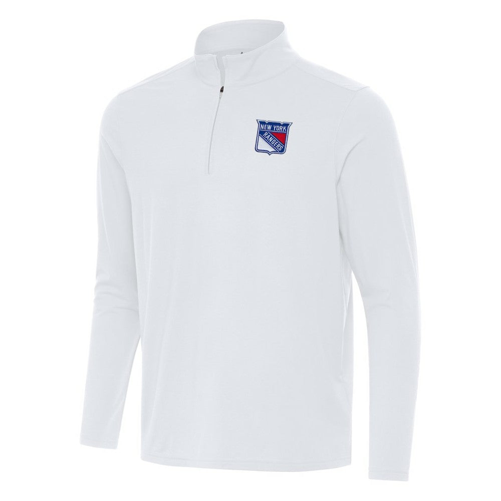 NHL New York Rangers Antigua Intent Quarter-Zip Top - White