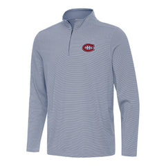 NHL Montreal Canadiens Antigua Twine Quarter-Zip Top - Navy
