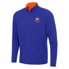 NHL New York Islanders Antigua Content Quarter-Zip Pullover Top - Royal/Orange