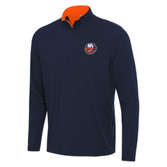 NHL New York Islanders Antigua Content Quarter-Zip Pullover Top - Navy/Orange