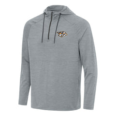 NHL Nashville Predators Antigua Spikes Quarter-Zip Hoodie - Heather Gray